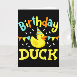Tarjeta Pato de cumpleaños niños niñas niños pato de goma