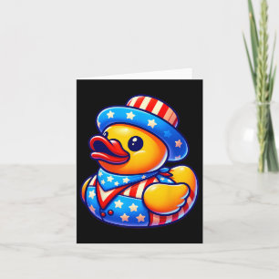 Tarjeta Pato de goma 4 de julio día de la independencia ho