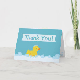 Tarjeta Pato de goma Baby Shower Gracias