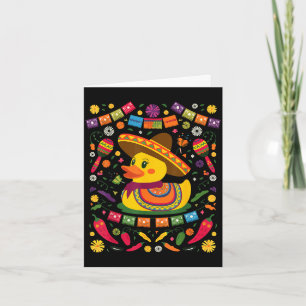 Tarjeta Pato de goma cinco de mayo