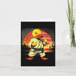 Tarjeta Pato de goma de karate animal Mma Taekwondo Jiu-Ji