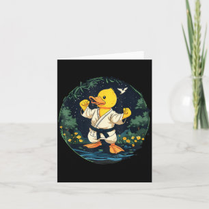 Tarjeta Pato de goma de karate animal Mma Taekwondo Jiu-Ji