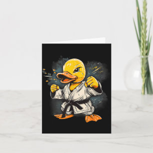 Tarjeta Pato de goma de karate animal Mma Taekwondo Jiu-Ji