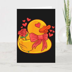 Tarjeta Pato de goma Día de San Valentín Pato de goma Cami