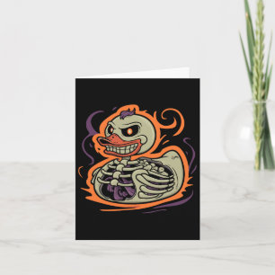 Tarjeta Pato de goma esqueleto disfraz de pato de goma fie