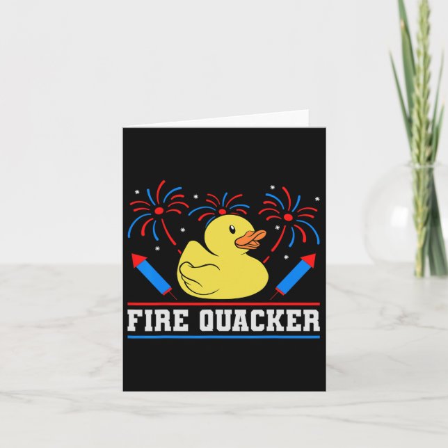 Tarjeta Pato de goma Fire Quacker 4 de julio fuegos artifi (Anverso)