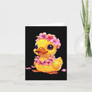 Tarjeta Pato de goma floral hawaiano Hawaii Pato de goma