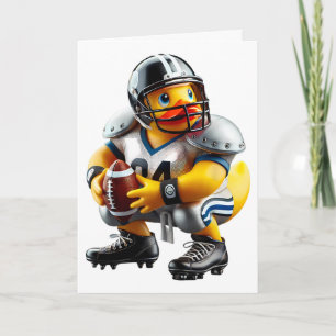 Tarjeta Pato de goma jugador de fútbol Ducky Duckie hombre