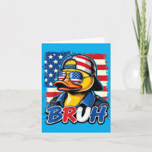 Tarjeta Pato de goma patriótico americano N Boy Bro 4 de j