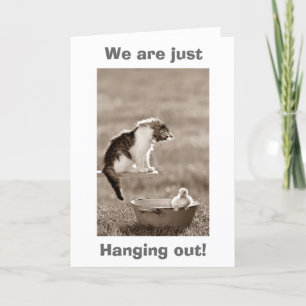 TARJETA PATO DE KITTEN/BEBÉ DICE "FELIZ CUMPLEAÑOS"