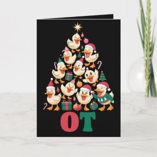 Tarjeta Pato de Navidad Árbol OT Terapia Ocupacional Santa