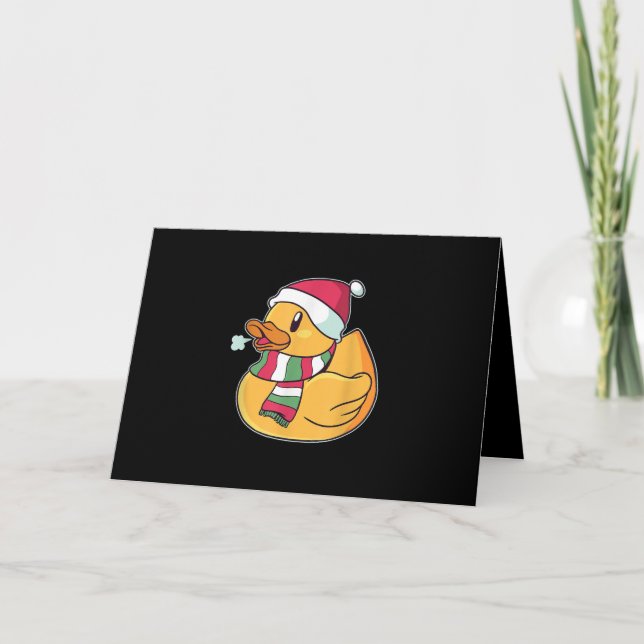 Tarjeta Pato de Navidad Cute Dub (Anverso)