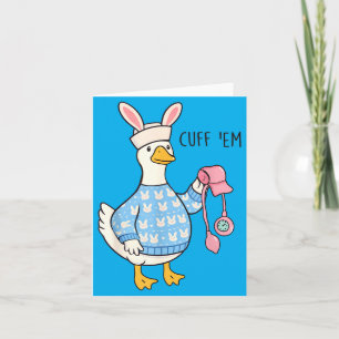 Tarjeta Pato de Pascua Lindo Enfermera con Sombrero de Con