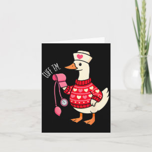 Tarjeta Pato Enfermero Tonto De San Valentín Er Cna Lpn Sa