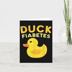 Tarjeta Pato Fiabetes Divertido Pato Amarillo Conciencia P
