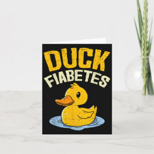 Tarjeta Pato Fiabetes Pato Divertido Conciencia de Diabete