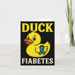 Tarjeta Pato Fiabetes - Pato Divertido de Concientización