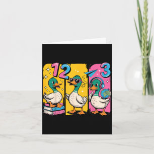 Tarjeta Pato retro lindo bruh vuelve para niños niñas de v