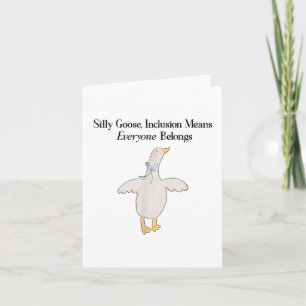 Tarjeta Pato tonto la inclusión significa que todos perten
