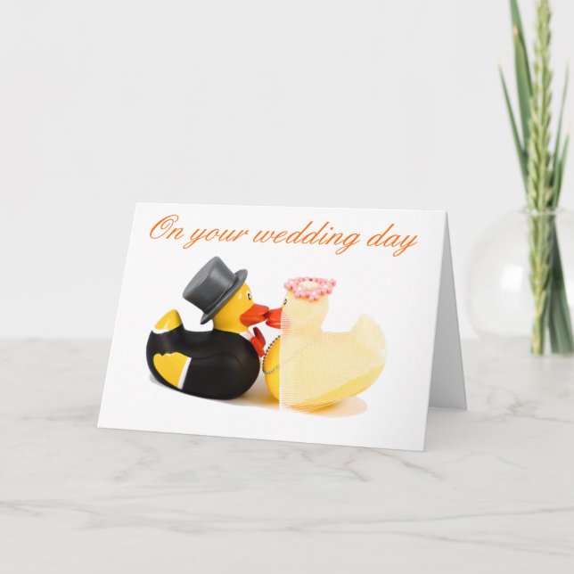Tarjeta Patos de boda (Anverso)