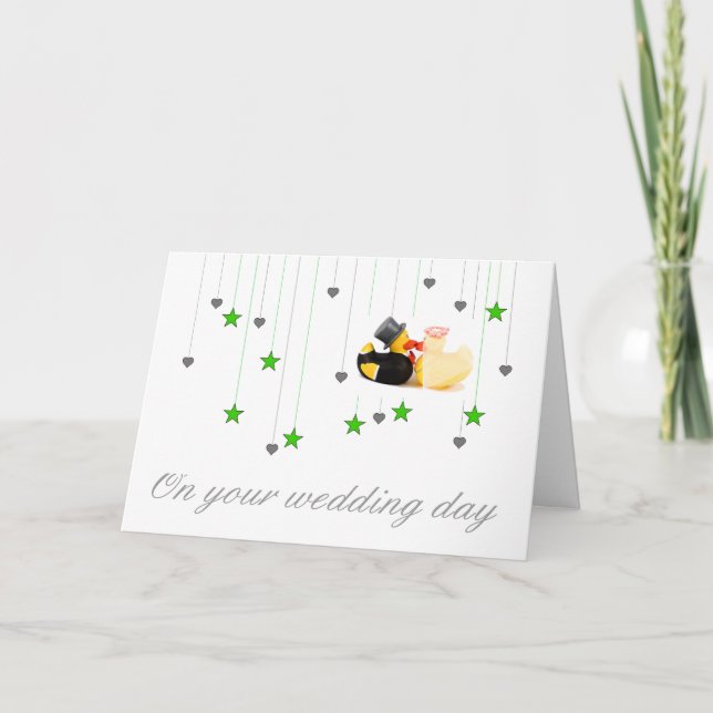 Tarjeta Patos de boda (Anverso)