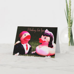 Tarjeta Patos de Boda Te Amo