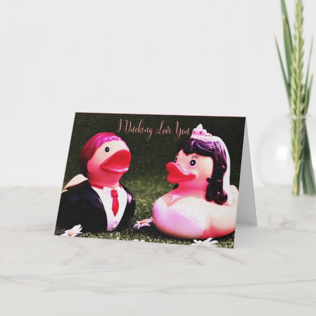 Tarjeta Patos de Boda Te Amo (Anverso)