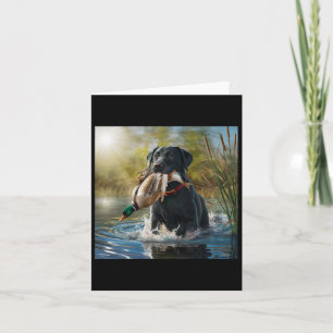 Tarjeta Patos De Caza De Perros De Labrador Negro
