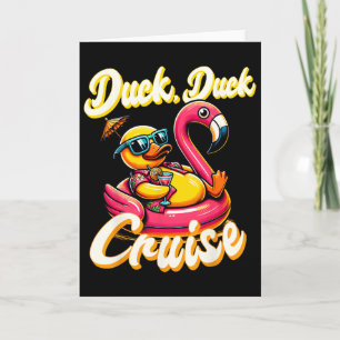 Tarjeta Patos de crucero Pato Pato Crucero Vacaciones fami