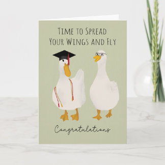 Tarjeta Patos de Graduación Abre Tus Alas y Vuela