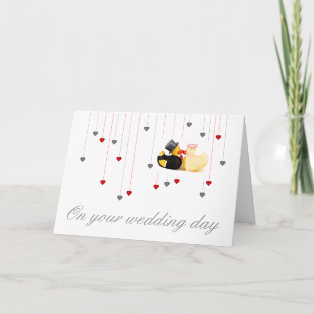 Tarjeta Patos de la boda (Anverso)