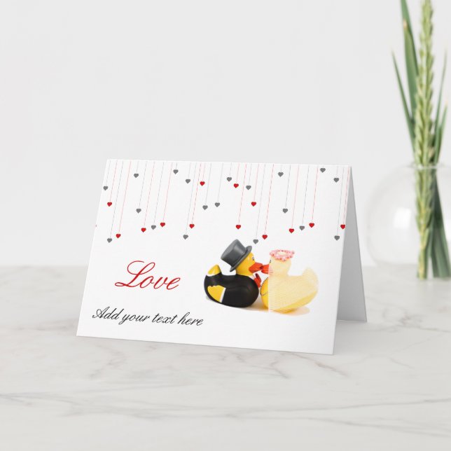 Tarjeta Patos de la boda (Anverso)