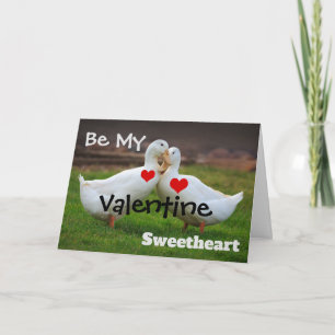Tarjeta Patos de San Valentín