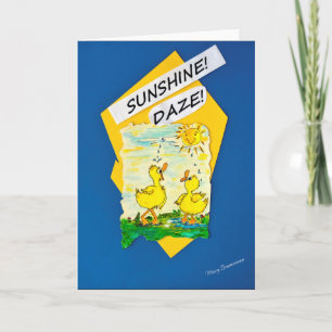 Tarjeta Patos del deslumbramiento de la sol