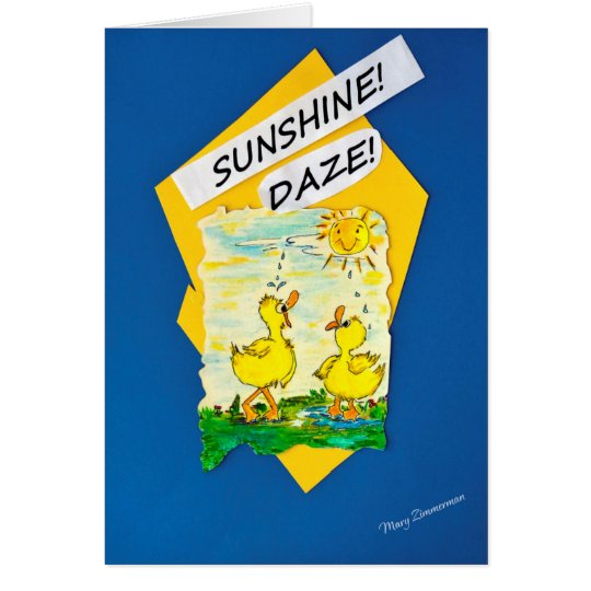 Tarjeta Patos del deslumbramiento de la sol