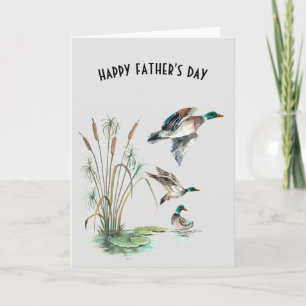 Tarjeta Patos Mallard para el Día del Padre