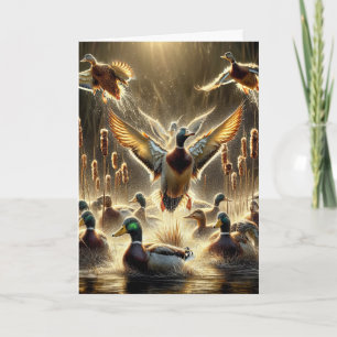 Tarjeta Patos Mallard para el Día del Padre