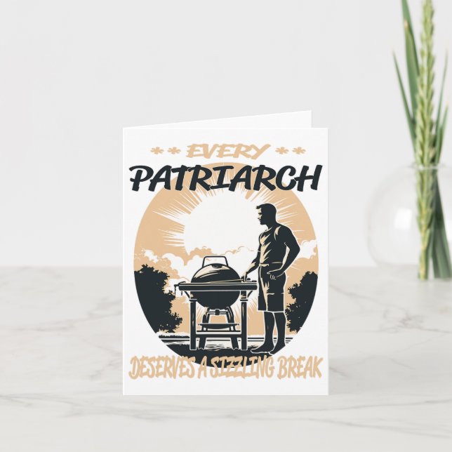 Tarjeta Patriarca Funny Chef Bbq O Diversión A La Grill (Anverso)