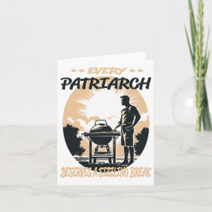 Tarjeta Patriarca Funny Chef Bbq O Diversión A La Grill