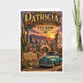 Tarjeta Patricia Tucson Arizona Personalizado del Suroeste
