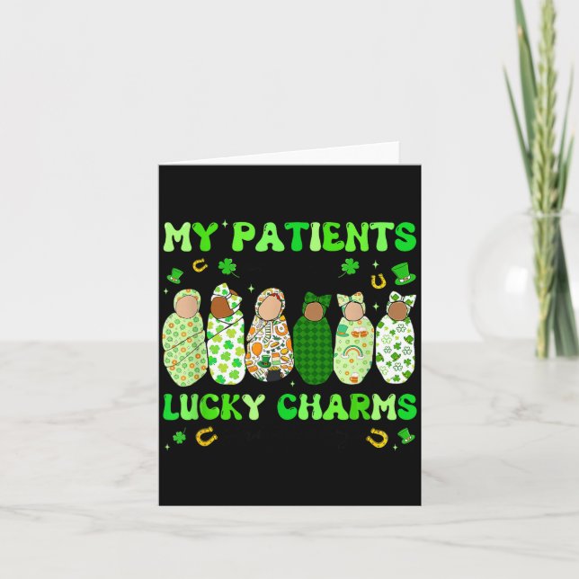 Tarjeta Patrick's Day Nurse My Patients Are My Lucky Nicu  (Anverso)