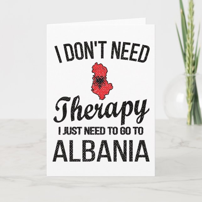 Tarjeta Patrimonio albanés Albania Roots Bandera Albanesa (Anverso)