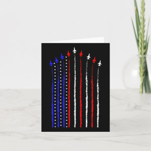 Tarjeta Patriot 4 de julio Avión de combate Bandera Estado