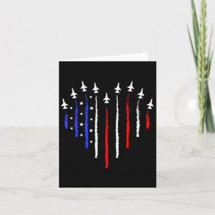 Tarjeta Patriot 4 de julio Avión de combate Bandera Estado