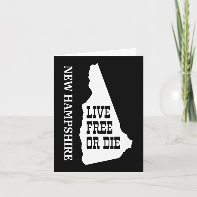 Tarjeta Patriot Quote New Hampshire Motto Souvenir State P (Anverso)