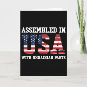 Tarjeta Patriota Americano Ucraniano Bandera De Ucrania Us