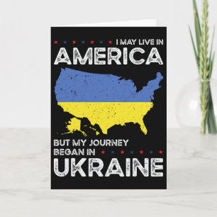 Tarjeta Patriota Americano Ucraniano Bandera De Ucrania Us