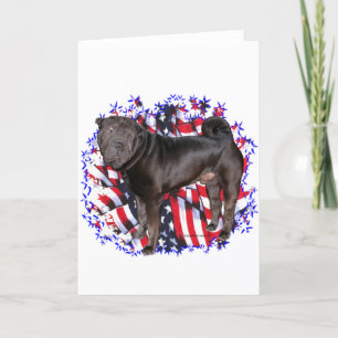 Tarjeta Patriota chino de Shar-Pei
