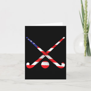 Tarjeta Patriota de Hockey de Bandera Americana Juega Depo