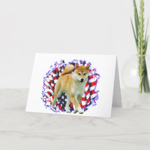 Tarjeta Patriota de Shiba Inu